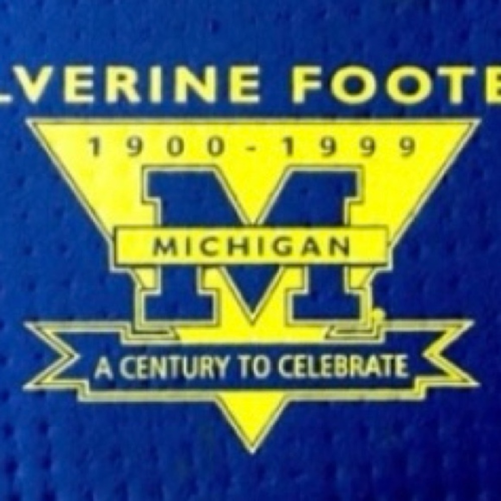 1999 University Of Michigan Stadium Pad Wolverine Football Centennial Mat Blue
